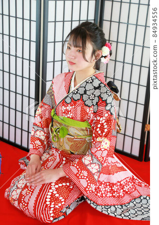 Adult pre-shooting adult furisode studio shooting portrait Adult pre-shooting adult furisode studio shooting portrait 84934556