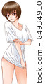 穿白色 t 恤的女孩 84934910