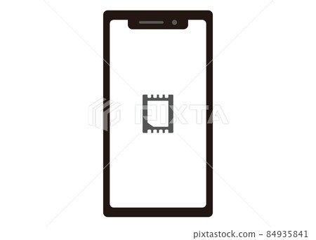 Smartphone eSIM image illustration monochrome front 84935841