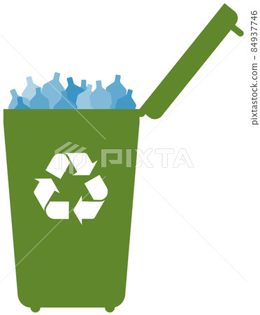 Recycling bin for separate collection of plastic. Recycling bin for separate collection of plastic. 84937746
