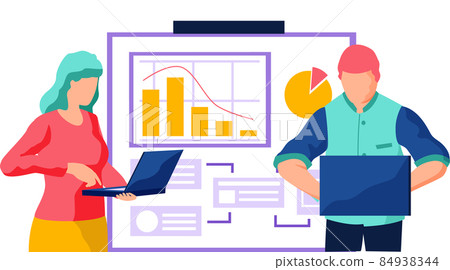 People with laptops work with statistical data analysis, business report, bankruptcy, crisis online People with laptops work with statistical data analysis, business report, bankruptcy, crisis online 84938344