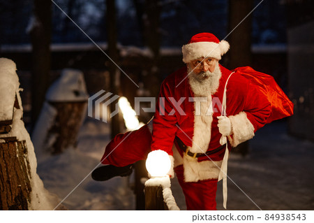 Santa Stepping Over Fence Santa Stepping Over Fence 84938543