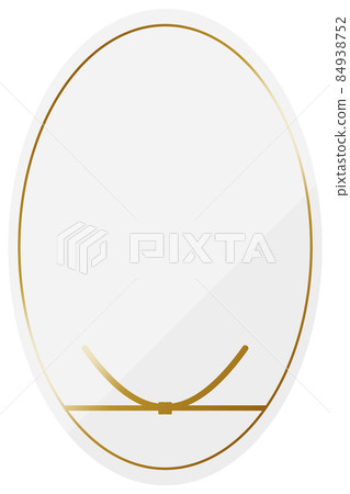 Oval frame white & gold Mizuhiki (knot) vertical position 84938752