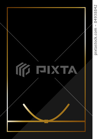 High-class Mizuhiki (knot) background vertical position black & gold High-class Mizuhiki (knot) background vertical position black & gold 84938842