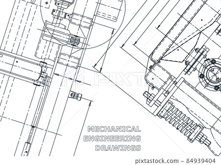Vector engineering illustration. Cover, flyer, banner, background 84939404