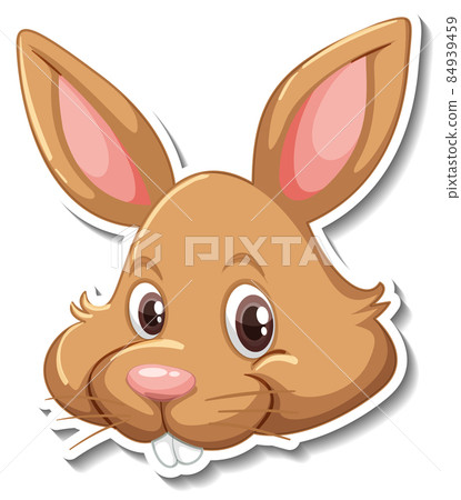 Head of Rabbit animal cartoon sticker Head of Rabbit animal cartoon sticker 84939459