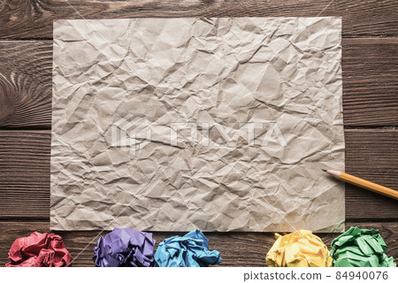 Concept of inspiration and creativity with paperballs. Place your text Concept of inspiration and creativity with paperballs. Place your text 84940076
