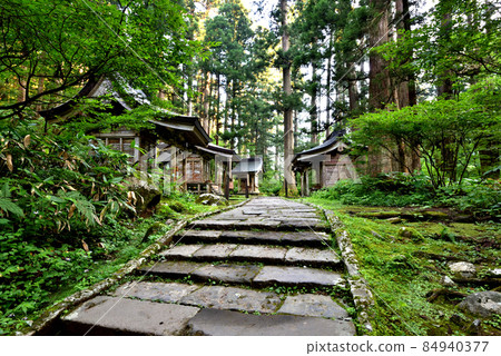 Haguroyama Shrine stone steps 84940377