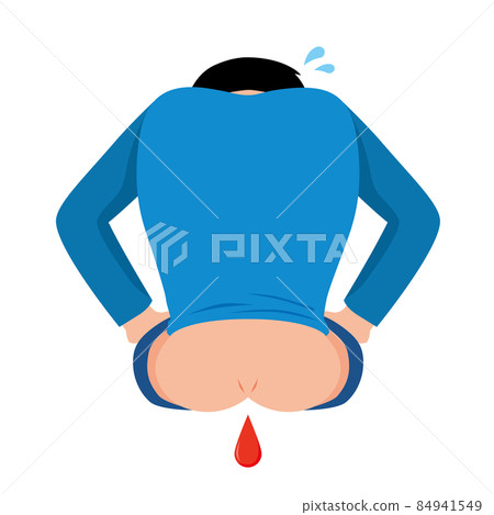 A man suffering from hemorrhoids A man suffering from hemorrhoids 84941549