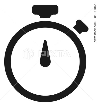 Stopwatch icon. Simple line style time clock sign Stopwatch icon. Simple line style time clock sign 84941864
