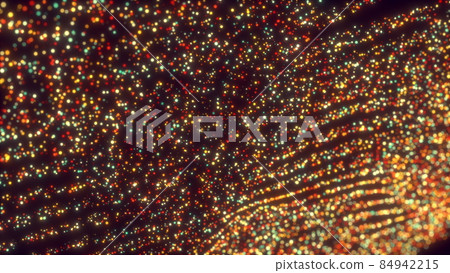 Wave stream of luminous particles - Stock Illustration [84942215] - PIXTA