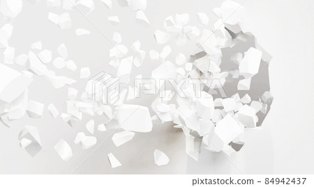 The destroyed wall. Breakthrough image 84942437