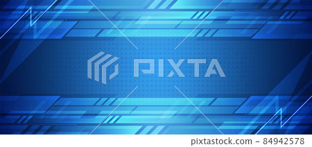 Abstract blue technology with geometric design and digital network background Abstract blue technology with geometric design and digital network background 84942578