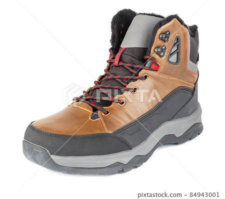 brown winter warm three quarter sneaker or boot isolated on white background brown winter warm three quarter sneaker or boot isolated on white background 84943001