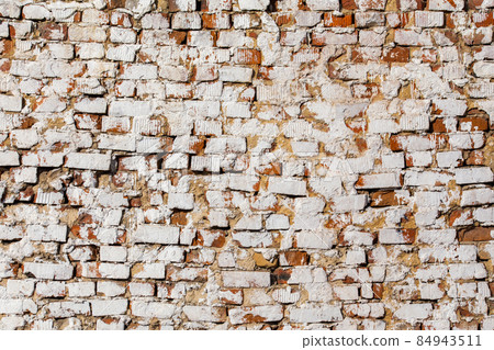 old brick wall with white plaster - full frame background and texture old brick wall with white plaster - full frame background and texture 84943511