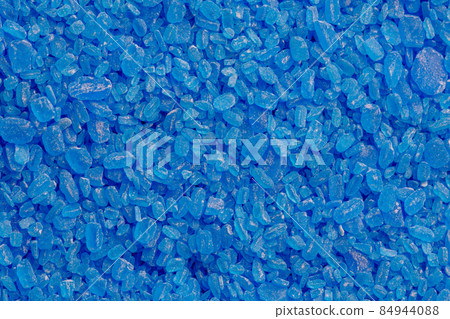 full frame background and texture of blue copper sulfate granules - close-up 84944088