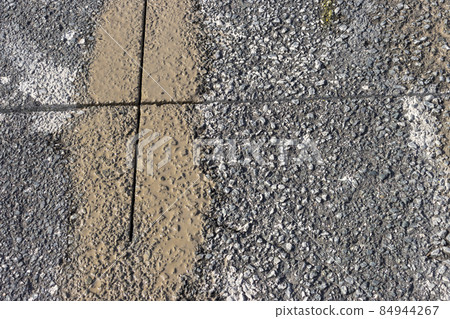 Roads with cuts due to sewer plumbing work Roads with cuts due to sewer plumbing work 84944267