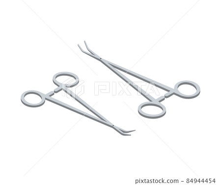 Surgery Scissors Isometric Composition 84944454