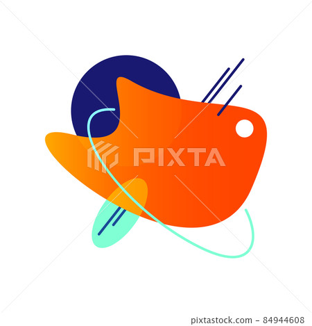 Orange Modern Element Composition 84944608