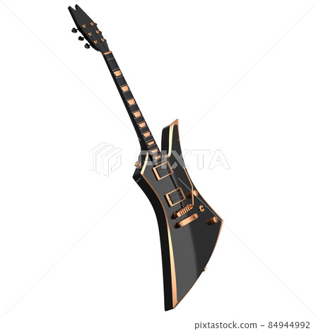 Electric acoustic guitar isolated on white background. 3d render of concept for rock festival poster with spanish guitar for music shop Electric acoustic guitar isolated on white background. 3d render of concept for rock festival poster with spanish guitar for music shop 84944992