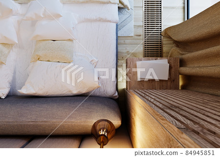interior of a bedroom in a modern style interior of a bedroom in a modern style 84945851
