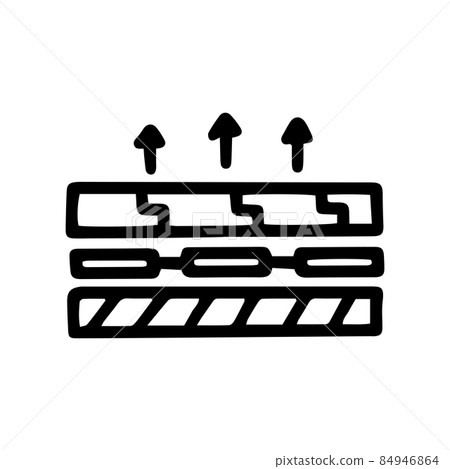 heated floor line vector doodle simple icon heated floor line vector doodle simple icon 84946864