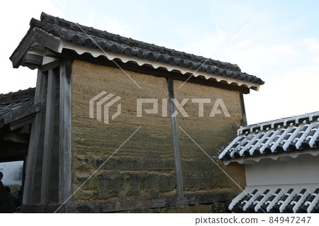 Oily wall of Himeji Castle (World Heritage), a national treasure 84947247