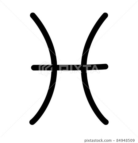 Vector hand drawn pisces astrological zodiac sign Vector hand drawn pisces astrological zodiac sign 84948509