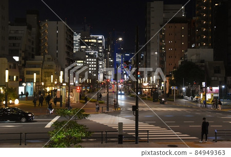 Atago 1-chome intersection at night, Tokyo 84949363
