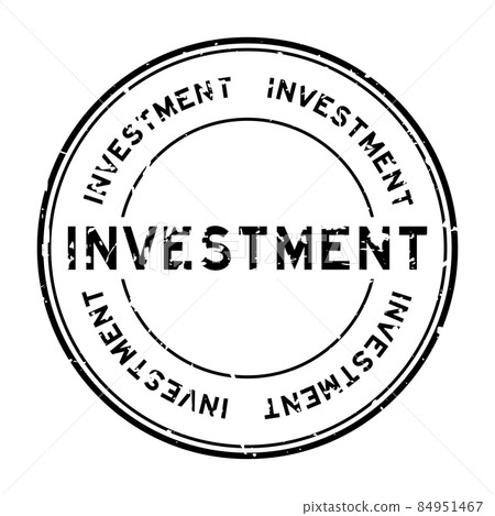Grunge black investment word round rubber seal stamp on white background Grunge black investment word round rubber seal stamp on white background 84951467