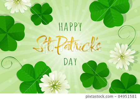 Four-leaf clovers card 84951581