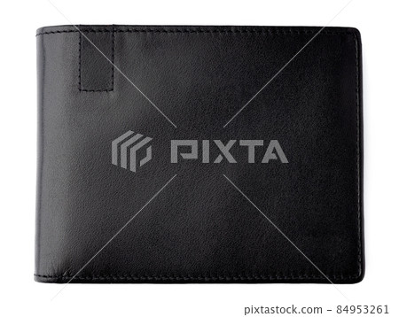 Black leather men purse isolated on a white background Black leather men purse isolated on a white background 84953261