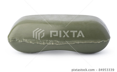 Single soap bar isolated on white background Single soap bar isolated on white background 84953339