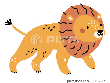 Cute lion character. Big african cat. Safari animal Cute lion character. Big african cat. Safari animal 84953543