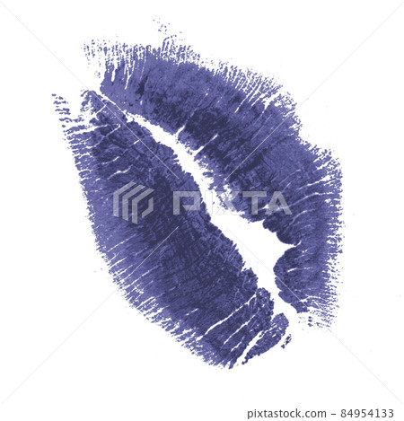 Purple lips kiss isolated on white background Purple lips kiss isolated on white background 84954133