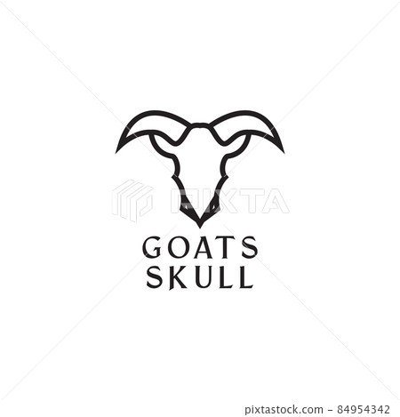 minimalist head skull goats logo symbol icon vector graphic design illustration idea creative minimalist head skull goats logo symbol icon vector graphic design illustration idea creative 84954342