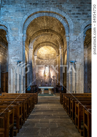 The Monastery of San Salvador of Leyre at Yesa, Pyrenees, Navarra, Spain The Monastery of San Salvador of Leyre at Yesa, Pyrenees, Navarra, Spain 84954750