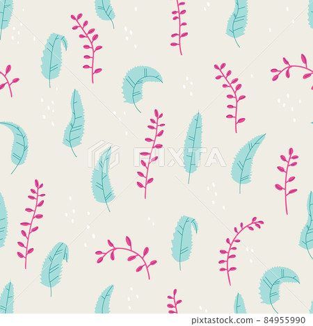 Vector botanical seamless pattern with... - Stock Illustration ...