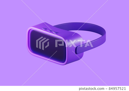 Metaverse technology concept. 3d render virtual reality goggles. VR glasses headset for video game, nft, simulation, online education. 3d rendering illustration future communication on social media 84957521