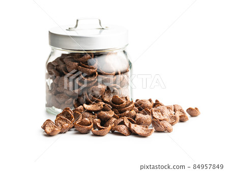 Sweet chocolate breakfast cereal flakes 84957849