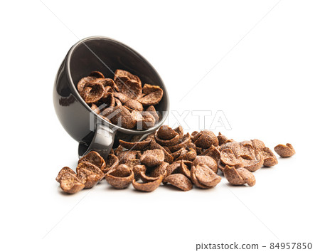 Sweet chocolate breakfast cereal flakes 84957850