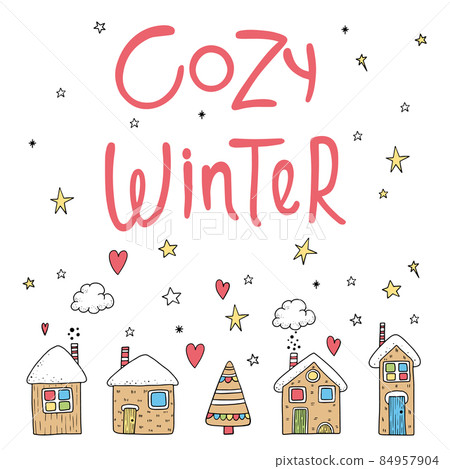 Cozy winter. Christmas january snow Cozy winter. Christmas january snow 84957904