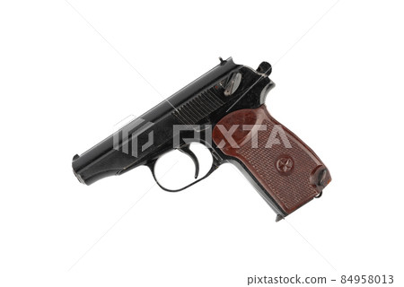 Top view of an old Makarov pistol. Top view of an old Makarov pistol. 84958013