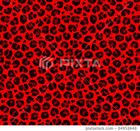 Seamless jaguar fur pattern. Fashionable wild color leopard print background. Modern panther animal fabric textile print design. Stylish vector color illustration 84958648