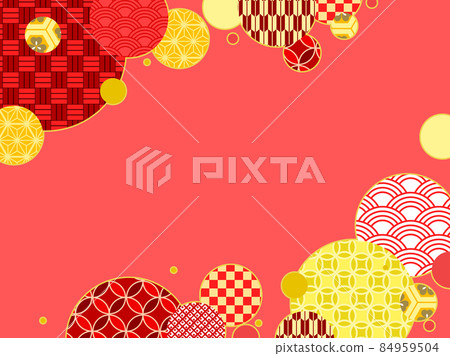 Retro pop Japanese pattern dot frame - Stock Illustration [84959504 ...