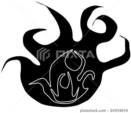 Shimmering flame silhouette Shimmering flame silhouette 84959659