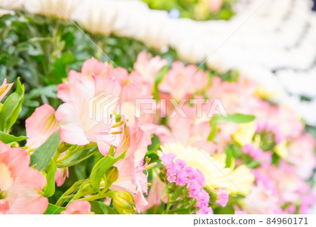 Funeral hall flower altar 84960171