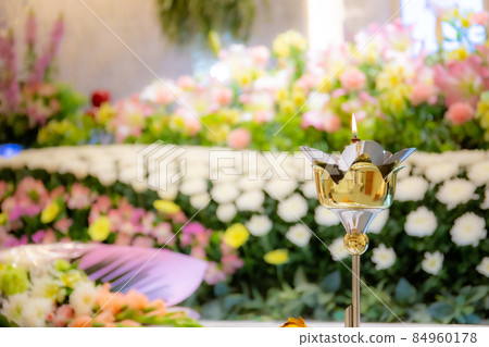 Funeral hall flower altar Funeral hall flower altar 84960178