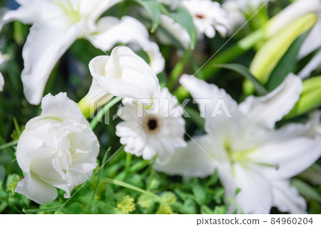 Funeral hall flower altar 84960204