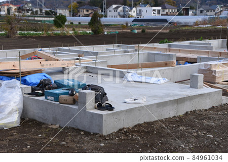 New housing foundation construction site 84961034